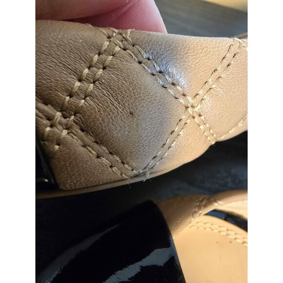 Tory Burch Claremont ballet flats black and beige women's size 8.5 - Picture 9 of 10